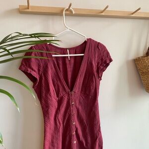 FP Movement by Free People Burgundy Maxi Dress